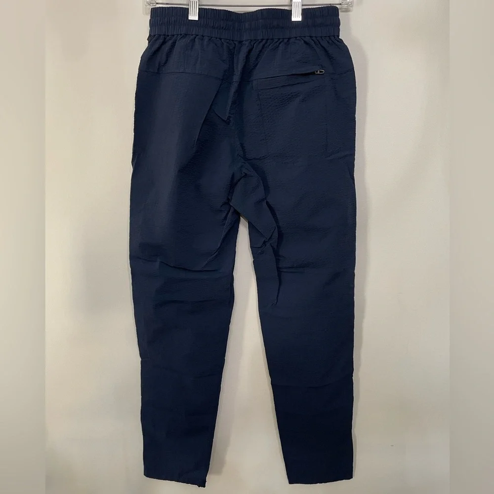Lululemon Men's Bowline Work Pants Navy Blue Lightweight Textured Tapered Sz S